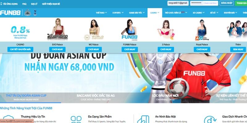 Thông tin khái quát về Casino online Fun88