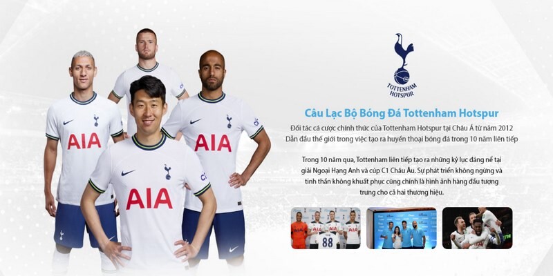 Hoạt động tài trợ áo cho CLB bóng đá Tottenham Hotspur của Fun88