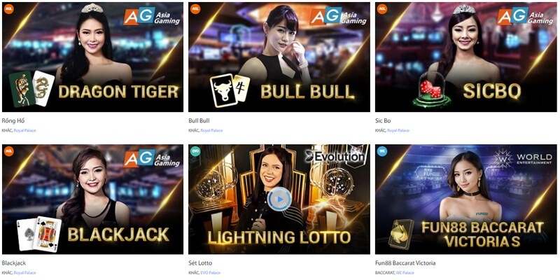 Những siêu phẩm nổi bật nhất tại sảnh casino trực tuyến Fun88