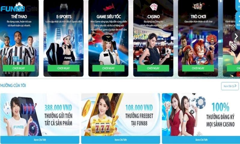 Giới thiệu các sản phẩm kèo cược thú vị tại Fun88